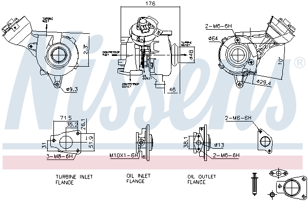 NISSENS Lader, ladesystem 93482 for LANCIA PEUGEOT
