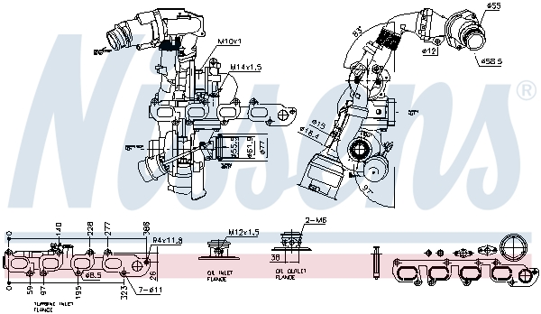 NISSENS Lader, ladesystem 93516 for VW