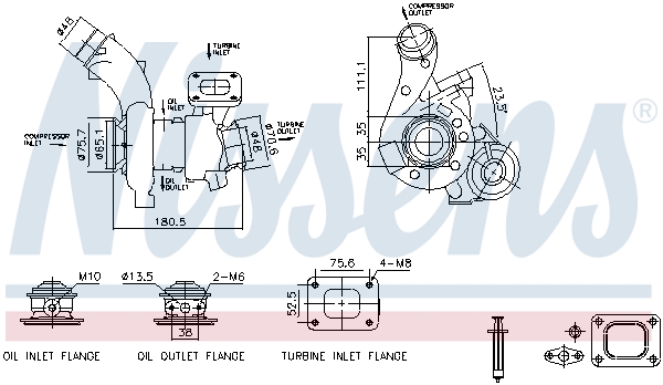 NISSENS Lader, ladesystem 93702 for FIAT MITSUBISHI