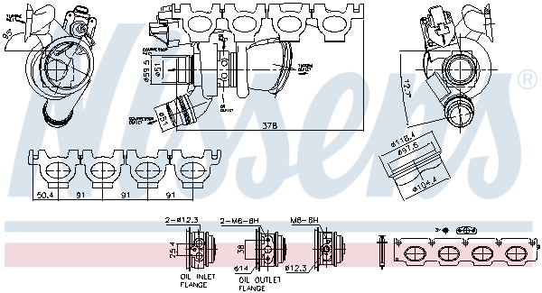 NISSENS Lader, ladesystem 93344 for BMW MITSUBISHI