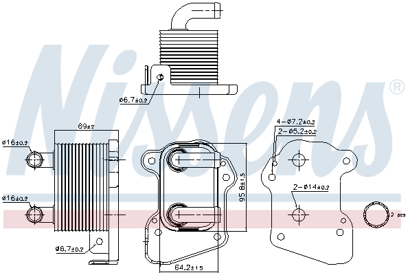 NISSENS Oliekøler, motorolie 90978 for VAUXHALL