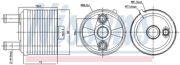 NISSENS Oliekøler, automatisk gearkasse 91267 for VW VAG