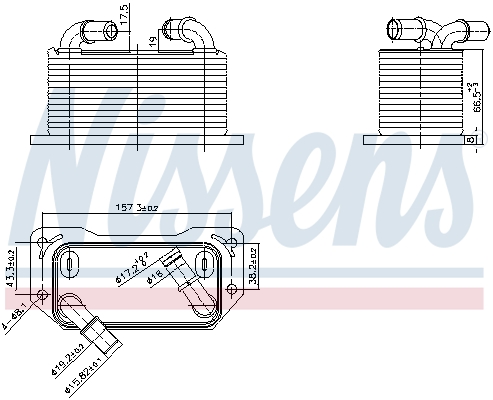 NISSENS Oliekøler, motorolie 91237 for VOLVO