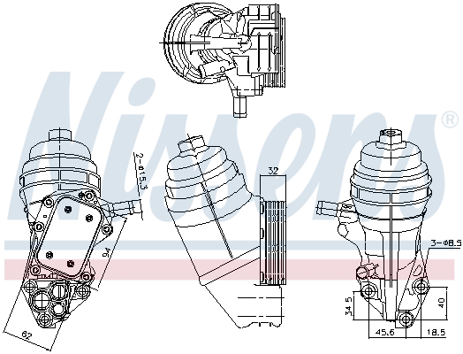 NISSENS Oliekøler, motorolie 91320 for MERCEDES-BENZ