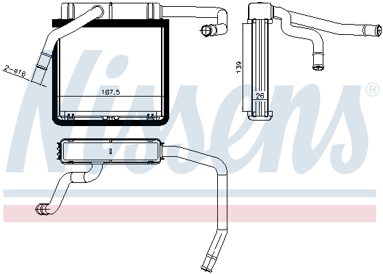 NISSENS Varmeelement, kabinevarme 71775 for FORD USA