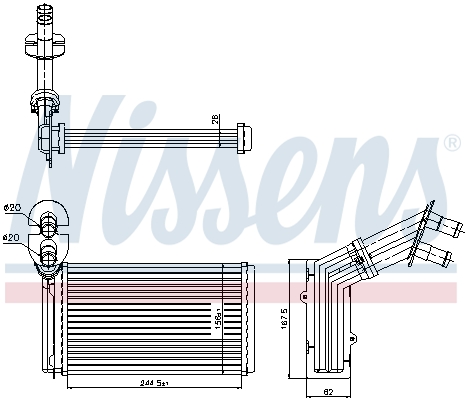 NISSENS Varmeelement, kabinevarme 73973 for FORD VW