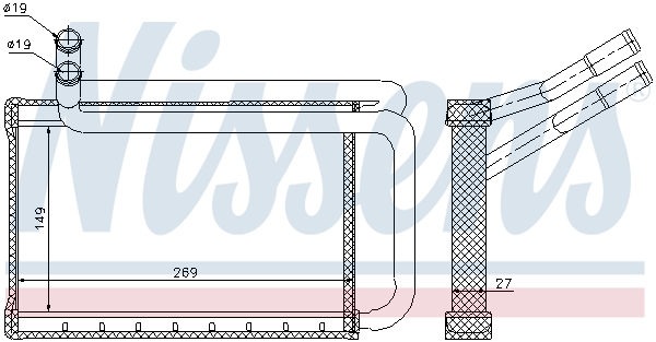 NISSENS Varmeelement, kabinevarme 77636 for HYUNDAI