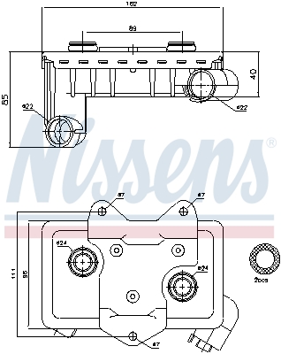 NISSENS Oliekøler, motorolie 90597 for MERCEDES-BENZ