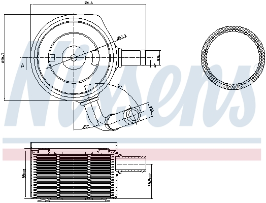 NISSENS Oliekøler, motorolie 90669 for DACIA