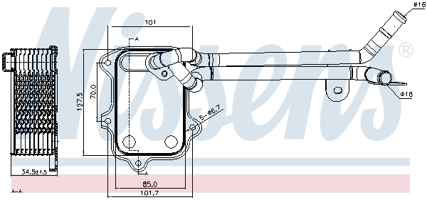 NISSENS Oliekøler, motorolie 90679 for VW VW (FAW)