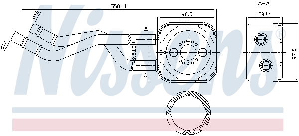NISSENS Oliekøler, motorolie 90685 for VW
