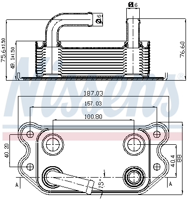 NISSENS Oliekøler, motorolie 90714 for VOLVO