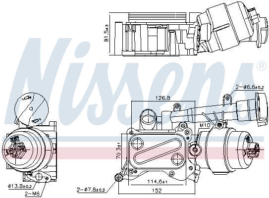 NISSENS Oliekøler, motorolie 91346 for VAUXHALL FORD