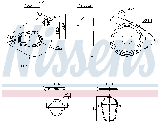 NISSENS Oliekøler, motorolie 91362 for LEXUS