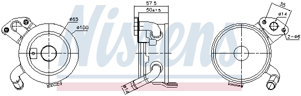 NISSENS Oliekøler, motorolie 91379 for LEXUS