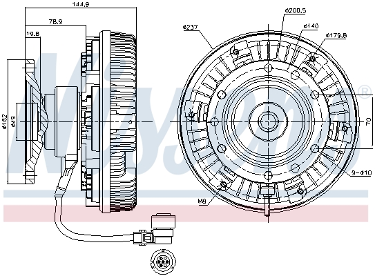 NISSENS 86055 237mm for MERCEDES-BENZ