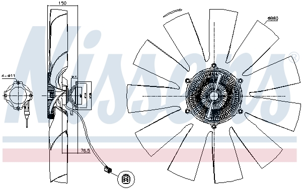 NISSENS 86211 864mm