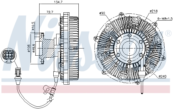 NISSENS 86229 256mm for MAN