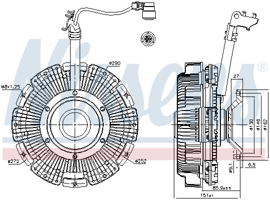 NISSENS 86241 290mm for MERCEDES-BENZ