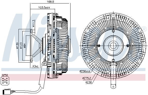 NISSENS 86243 275mm
