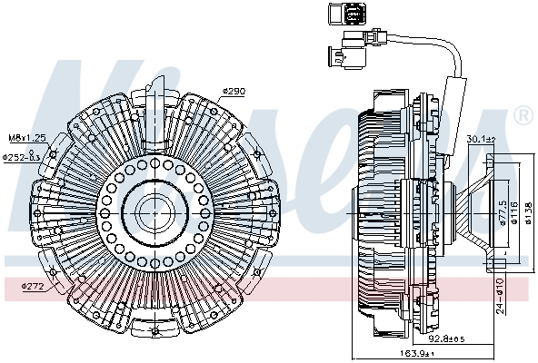 NISSENS 86248 290mm for DAF