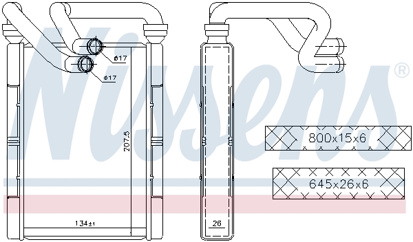 NISSENS Varmeelement, kabinevarme 707094 for TOYOTA (FAW) TOYOTA