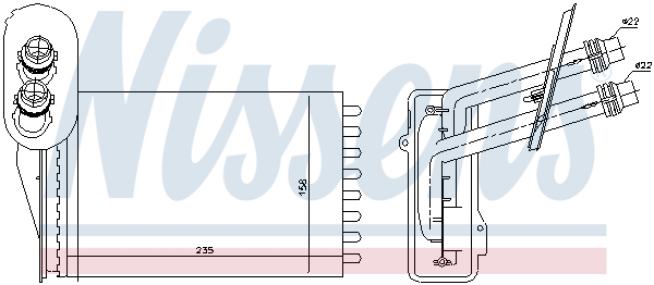 NISSENS Varmeelement, kabinevarme 73850 for VW