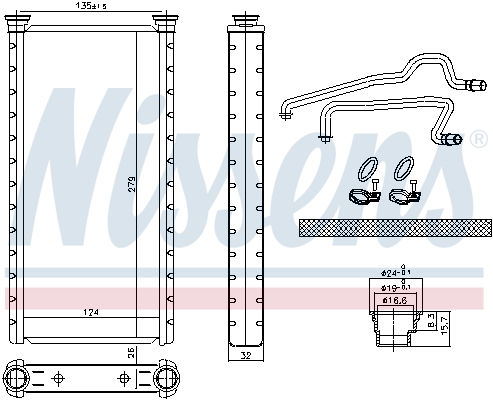 NISSENS Varmeelement, kabinevarme 707221 for LAND ROVER