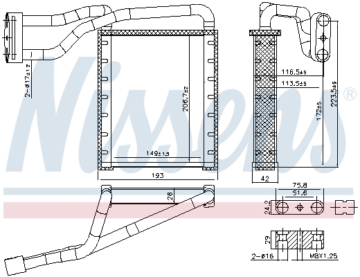 NISSENS Varmeelement, kabinevarme 707306 for FORD