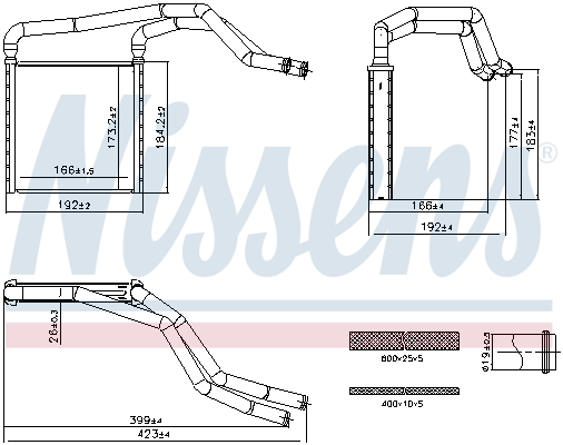 NISSENS Varmeelement, kabinevarme 707298 for KIA