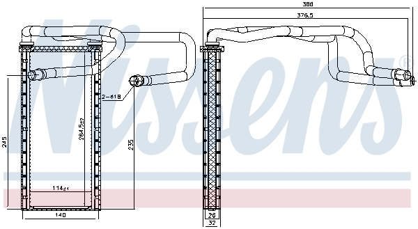 NISSENS Varmeelement, kabinevarme 707310 for LAND ROVER