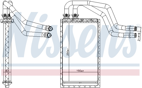 NISSENS Varmeelement, kabinevarme 707215 for MERCEDES-BENZ