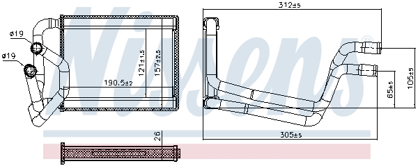 NISSENS Varmeelement, kabinevarme 707245 for HYUNDAI