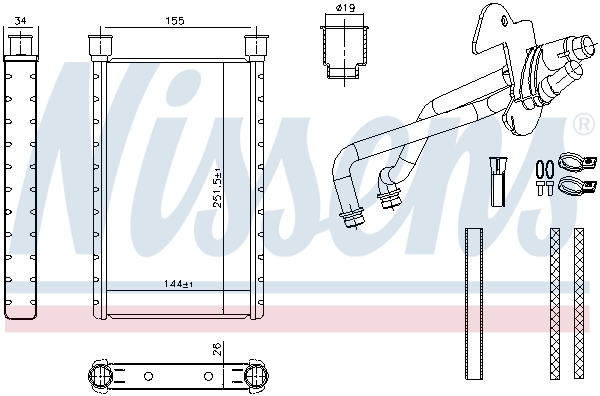 NISSENS Varmeelement, kabinevarme 707282 for BMW