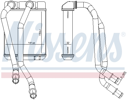 NISSENS Varmeelement, kabinevarme 707303 for DACIA