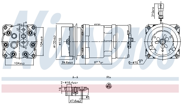 NISSENS Kompressor, klimaanlæg 891098 for JAGUAR