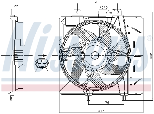 NISSENS Ventilator, motorkøling 85991 for VAUXHALL DS PEUGEOT