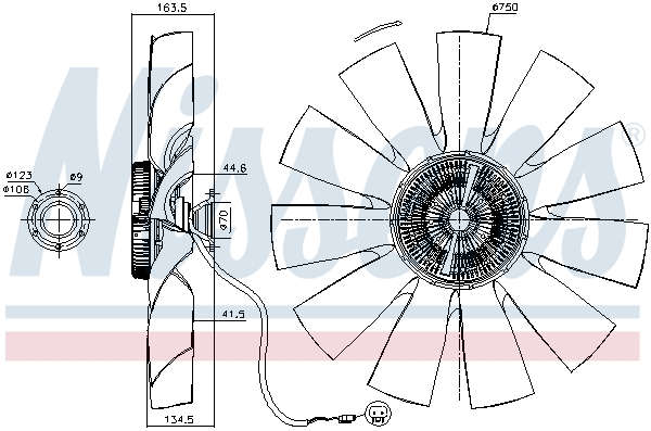 NISSENS 86029 750mm