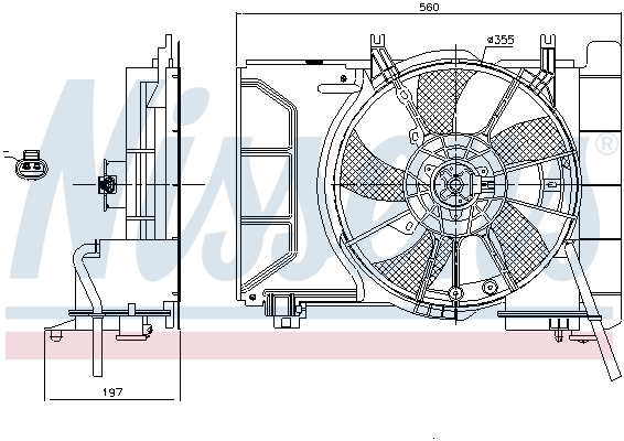 NISSENS Ventilator, motorkøling 85941 for TOYOTA