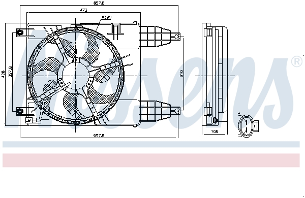 NISSENS Ventilator, motorkøling 85942 for CHEVROLET
