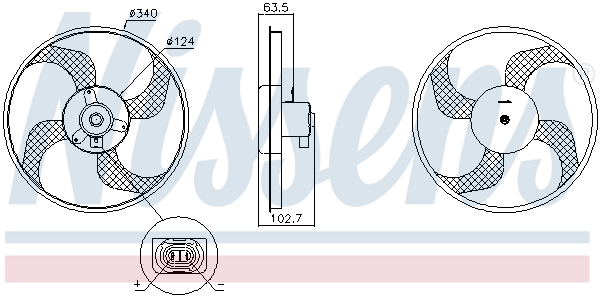 NISSENS Ventilator, motorkøling 85928 for RENAULT