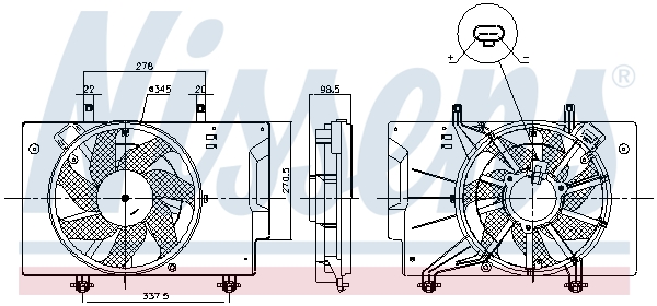 NISSENS Ventilator, motorkøling 85810 for FORD