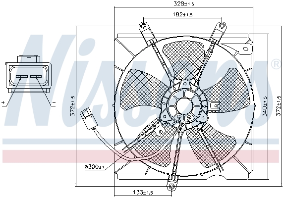 NISSENS Ventilator, motorkøling 85012 for TOYOTA