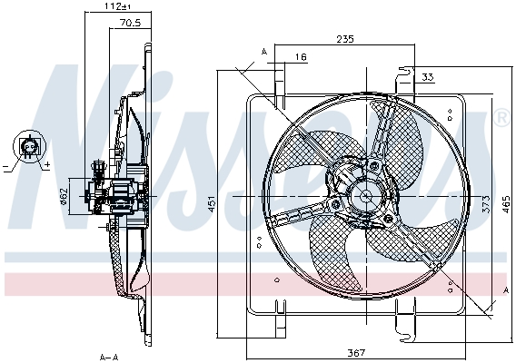 NISSENS Ventilator, motorkøling 85027 for FORD