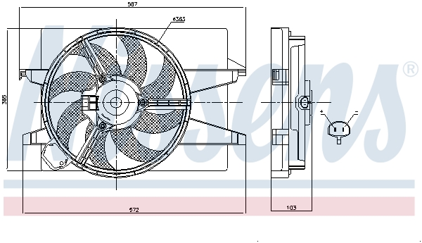 NISSENS Ventilator, motorkøling 85030 for MAZDA FORD