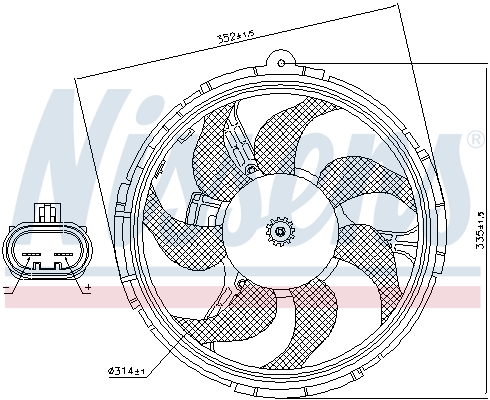 NISSENS Ventilator, motorkøling 85040 for FIAT