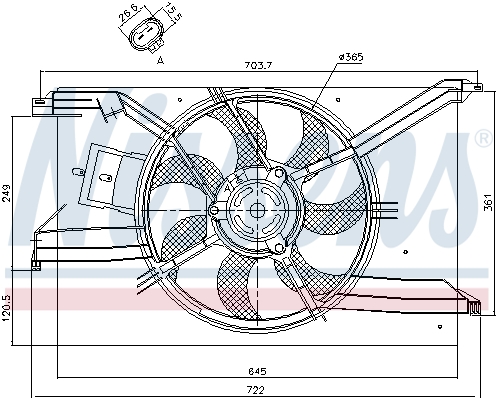 NISSENS Ventilator, motorkøling 85243 for VAUXHALL CADILLAC