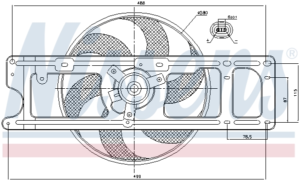 NISSENS Ventilator, motorkøling 85253 for RENAULT DACIA