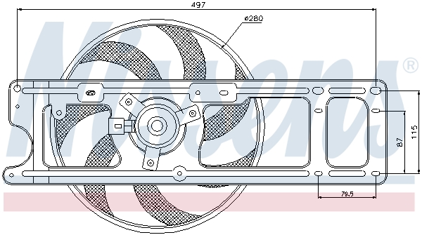 NISSENS Ventilator, motorkøling 85254 for RENAULT