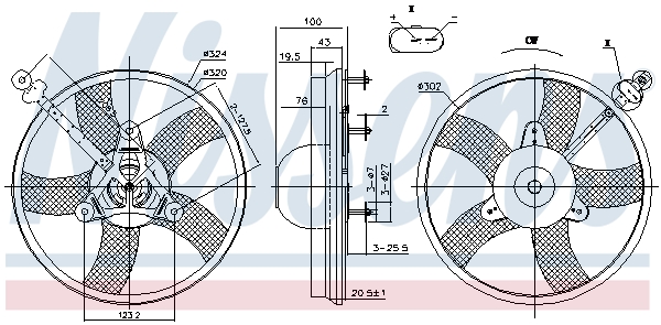 NISSENS Ventilator, motorkøling 85759 for VW